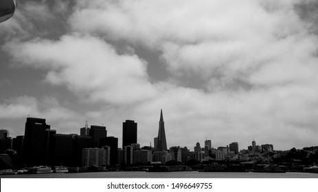 Black White Skyline San Fransico