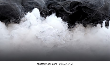 Black and white smoke in 4k, background texture, abstract heavy dense smoke, silky smooth backdrop, abstract high definition fog - Shutterstock ID 2186310451