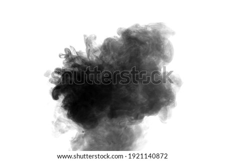Black and white of smoke in the air