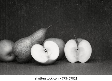 Black And White, Still Life With Autumn Fruit