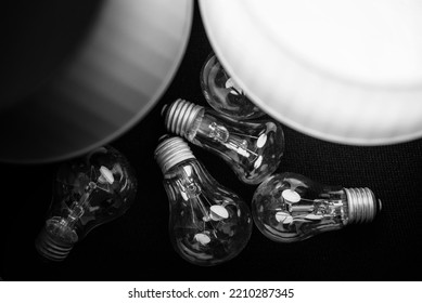 Black And White Still Life With Lamps