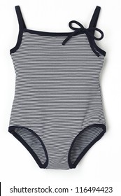 Black And White Stripe Swim Suit