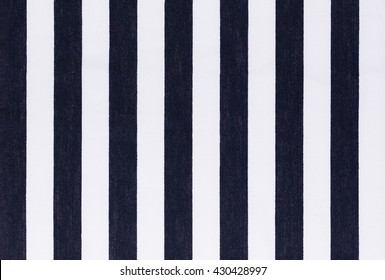 Black and white stripes fabric closeup, fabric background texture