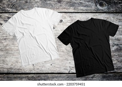 black and white t shirt Gildan T-shirt Mockup - Shutterstock ID 2203759451