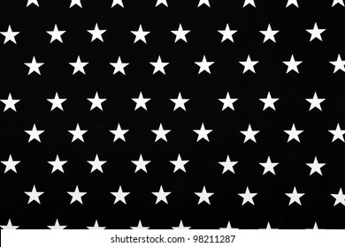 Black and white texture with five-pointed stars