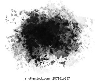 Black and white texture, spot of watercolor paint spray chaotic splashes, textured effect background - Shutterstock ID 2071616237