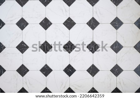 Black and white tile pattern