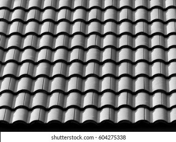 Black White Tile Roof Pattern Stock Photo 604275338 | Shutterstock