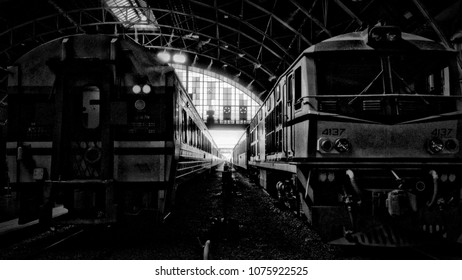 Black and White Train
