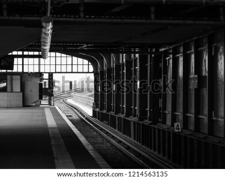 Similar – waiting for the train