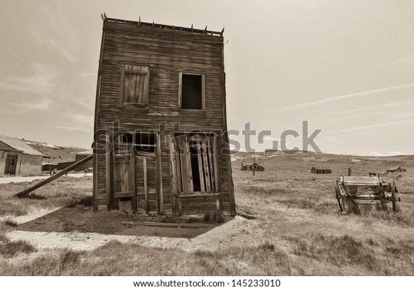 Black White Two Story Vertical House Stock Photo (Edit Now) 145233010