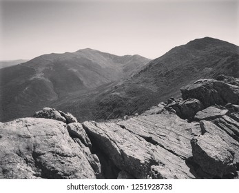 Black And White View Of Mount Washington From Mount Madison.