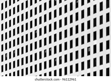 Black and white wall with windows pattern