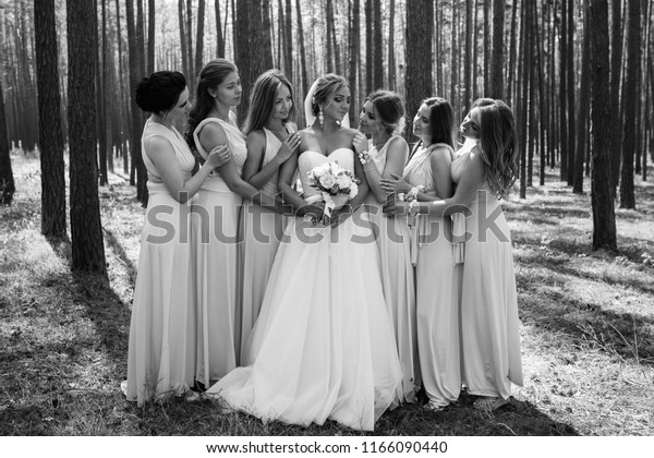 black bride and bridesmaids