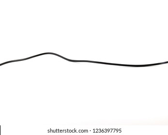 Black wire cable of usb and adapter isolated on white background.Electronic Connector.Selection focus. - Shutterstock ID 1236397795