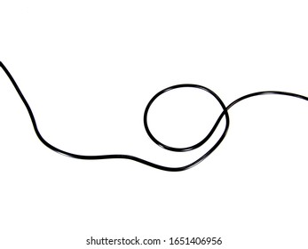 Thread Scribble Circle Frame Black Line Stock Vector (Royalty Free ...