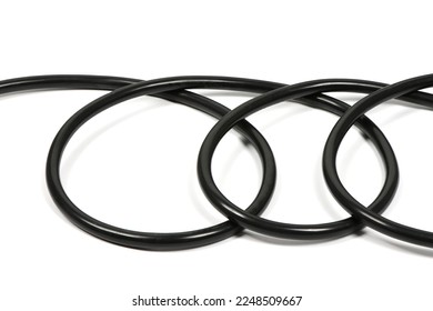 Black wire isolated on white background abstraction. High resolution photo. Full depth of field. - Shutterstock ID 2248509667