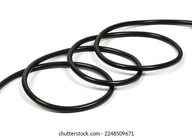 Black wire isolated on white background abstraction. High resolution photo. Full depth of field. - Shutterstock ID 2248509671