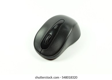black wireless computer isolated on white background