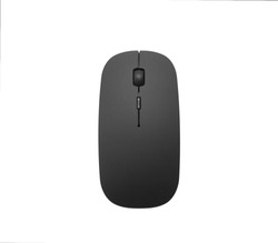 Black Wireless Mouse Isolated On White Background