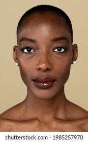 Black Woman With A Neutral Facial Expression