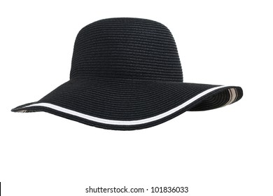 Black Woman's Hat Isolated On White Background