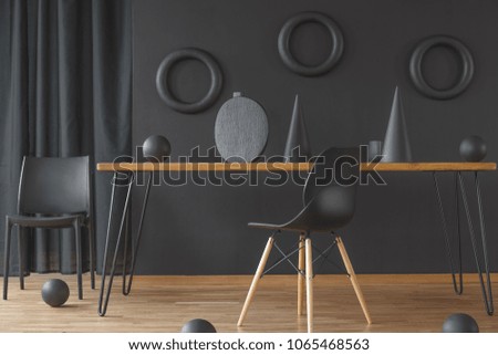 Similar – Image, Stock Photo A warm moody room, wooden guesthouse, messy sheets, two beds