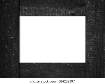 Black Wood Frame Isolated On White