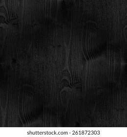 Black Wood, Grunge Rough Texture, Vertical Seamless Pattern