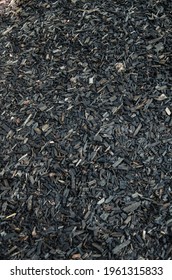 Black Wood Mulch Texture Background