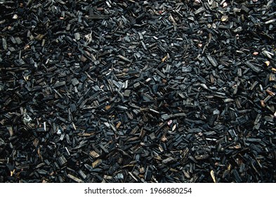 Black Wood Mulch Texture Background