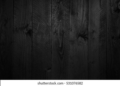 Black wood texture for design and background.Detail old wooden blackboard education background