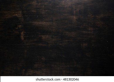 Black Wooden Background, Copy Space 