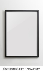 Black Wooden Frame Isolated On White Background