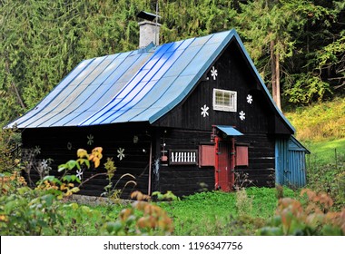 Black Wooden House In The Forest, Slovakia