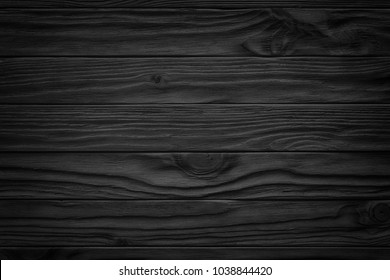 Black Wooden Plank, Tabletop, Floor Surface Or Chopping, Dark Wood Texture