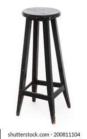 Black Wooden Stool