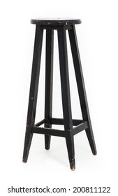 Black Wooden Stool