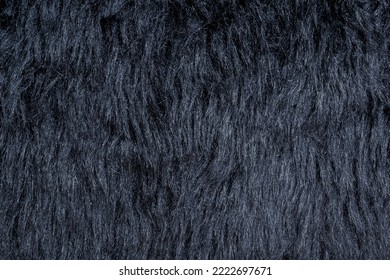 Black Wool Texture Abstract Fur Background