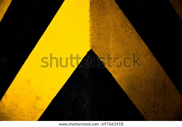 Black Yellow Traffic Sign On Concrete Backgrounds Textures