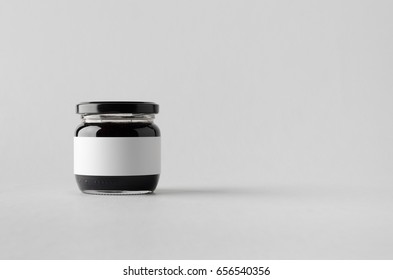 Blackberry Jam Jar Mock-Up - Blank Label