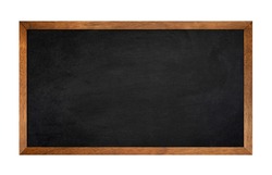 blackboard with brown wood frame isolated on white background., a blackboard with a wooden frame on a white background, a School & Education Photo by 19 STUDIO