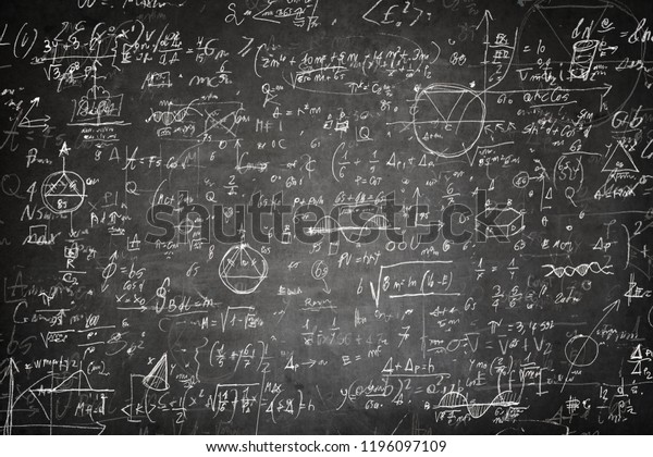 Blackboard Calculations Stock Photo (Edit Now) 1196097109