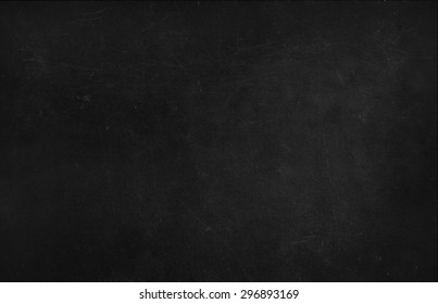 Blackboard / Chalkboard Texture. Empty Blank Black Chalkboard With Chalk Traces