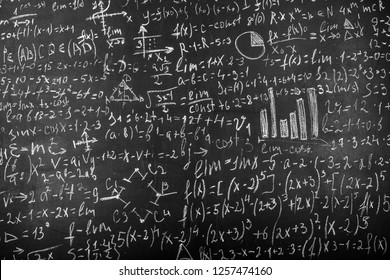 Blackboard Inscribed Scientific Formulas Calculations Physics Stock ...