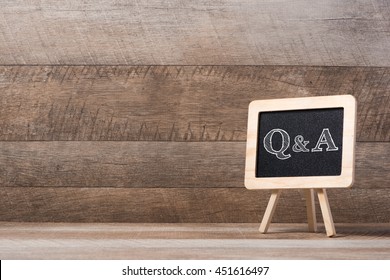 blackboard with Q&A text
