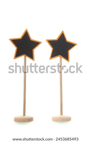 Blackboard in star shape isolated over whitebackground