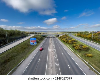 Blackburn , Lancashire-England - 24.04.2022 - View of the M65 motorway at junction 5 Blackburn Lancashire England