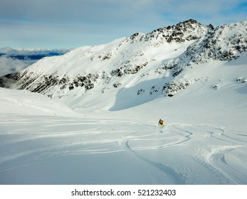 Blackcomb glacier skier