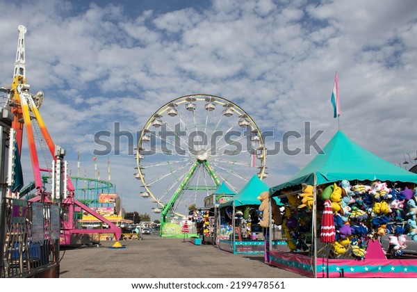Blackfoot, Idaho, USA , Eastern\
Idaho State Fair Wednesday September 2022, view of Ferris\
Wheel